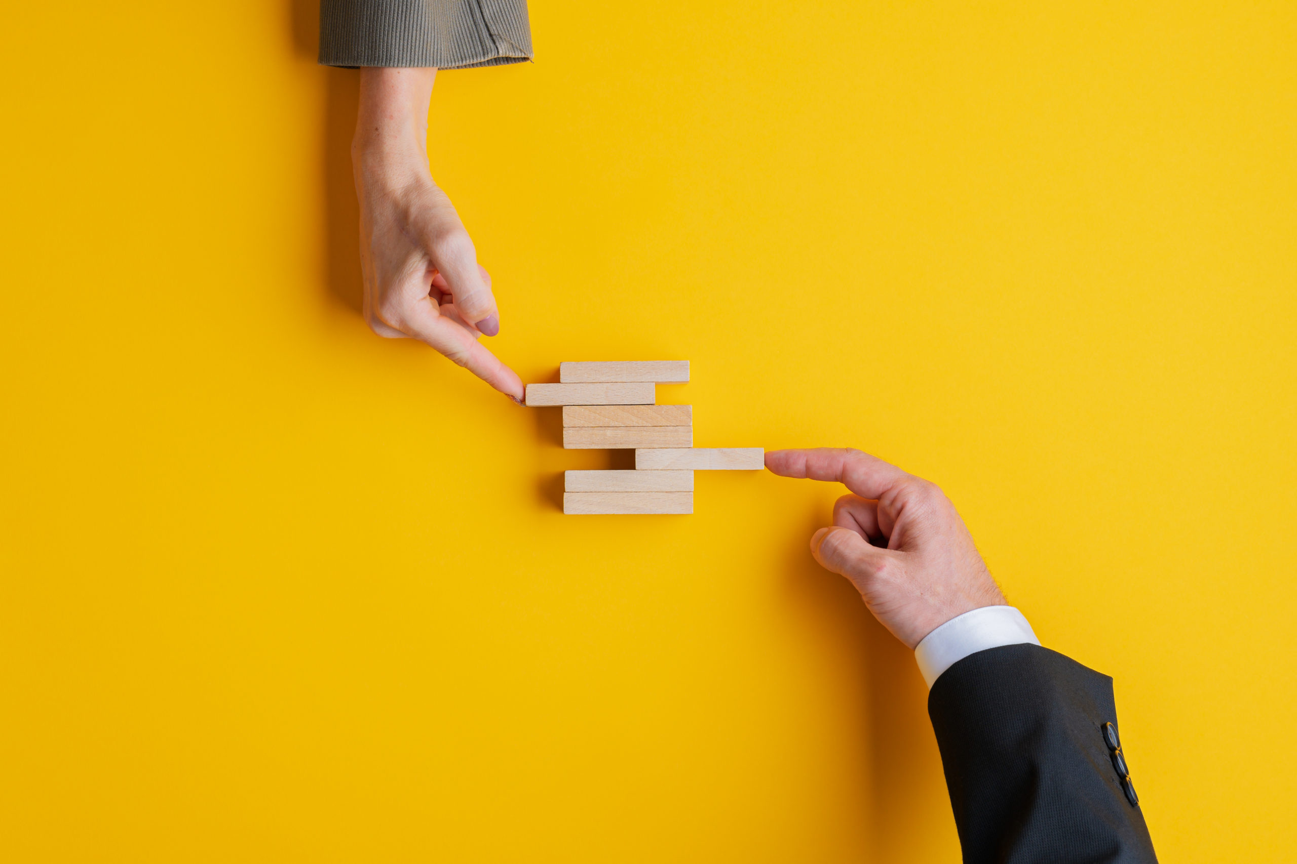 Business teamwork and cooperation concept